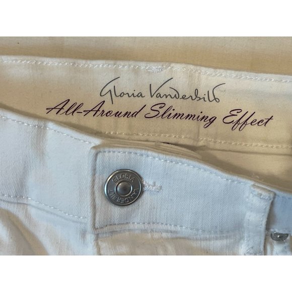 Gloria Vanderbilt Womens Capris Pant DGVB4493 All Around Slimming Effect White 6 - Picture 9 of 11